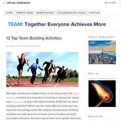 13 Top Team Building Activities - Vorkspace Blog — Vorkspace Blog