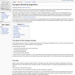 Dungeon-Building Algorithm