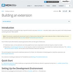 Building an extension