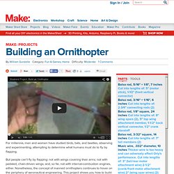 Building an Ornithopter