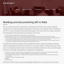 Building and documenting API in Rails