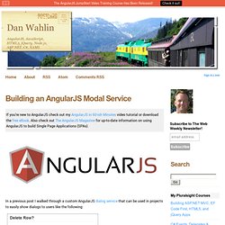 Building an AngularJS Modal Service - Dan Wahlin