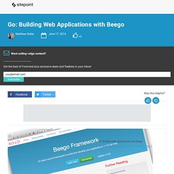 Go: Building Web Applications with Beego
