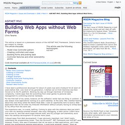ASP.NET MVC: Building Web Apps without Web Forms