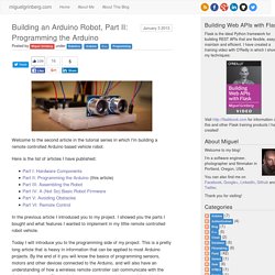 Building an Arduino Robot, Part II: Programming the Arduino