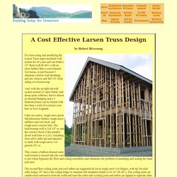 Article about A Cost Effective Larsen Truss Design