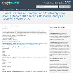 Global Building Automation and Control System (BACS) Market 2017 Trends, Research, Analysis & Review Forecast 2022