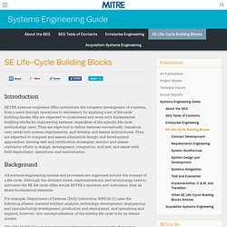 SE Life-Cycle Building Blocks