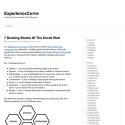 Seven building blocks of the social web