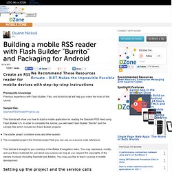 Building a mobile RSS reader with Flash Builder "Burrito"