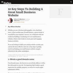 10 Key Steps To Building A Great Small Business Website