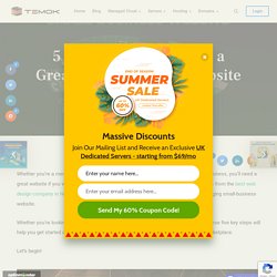 5 Key Steps to Building a Great Small Business Website - TEMOK