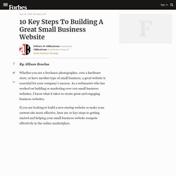 10 Key Steps To Building A Great Small Business Website