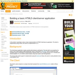 Building a basic HTML5 client/server application