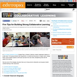 Five Tips for Building Strong Collaborative Learning