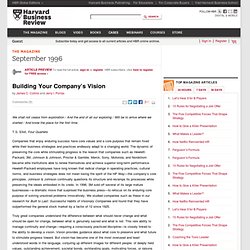Building Your Company’s Vision