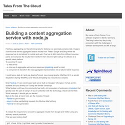 Building a content aggregation service with node.js