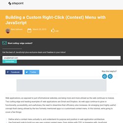 Building a Custom Right-Click (Context) Menu with JavaScript