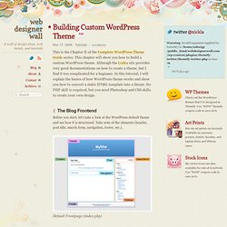 Building Custom WordPress Theme