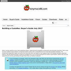 Building a CustoMac: Buyer's Guide July 2017