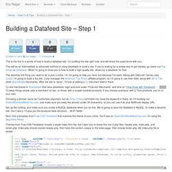 Building a Datafeed Site – Step 1