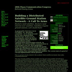 Building a Distributed Satellite Ground Station Network - A Call To Arms
