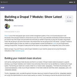 Building a Drupal 7 Module: Show Latest Nodes