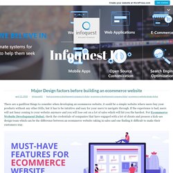 Major Design factors before building an ecommerce website – Infoquest IT