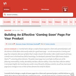 Building An Effective ‘Coming Soon’ Page For Your Product - Smashing Magazine