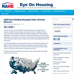 Home Building Geography Index: Diversity Measures