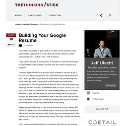 Building Your Google Resume