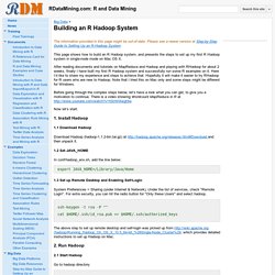 Building an R Hadoop System - RDataMining.com: R and Data Mining