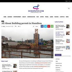 All About Building permit in Hamilton