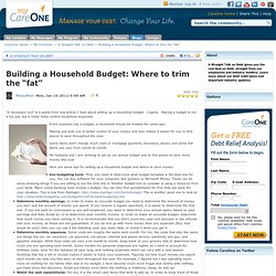 Building a Household Budget: Where to trim the “fat”