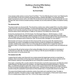 Building a Hunting Rifle Battery