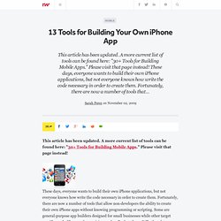13 Tools for Building Your Own iPhone App