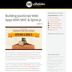 Building JavaScript Web Apps With MVC & Spine.js