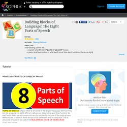 Building Blocks of Language: The Eight Parts of Speech Tutorial