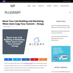 Boost Your Link Building and Marketing With Hicopy