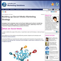 Building up Social Media Marketing Strategy