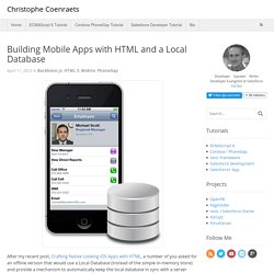 Building Mobile Apps with HTML and a Local Database