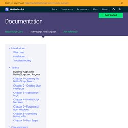 Building Apps with NativeScript and Angular