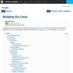 Building On Linux