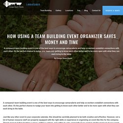 How Using a Team Building Event Organizer Saves Money and Time