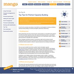 Mango: TT26 Building Partners' Financial Capacity