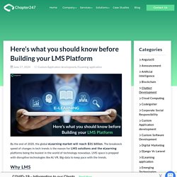Here's what you should know before Building your LMS Platform