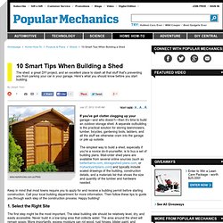 10 Smart Tips When Building A Shed
