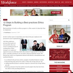 12 Steps to Building a Best-practices Ethics Program