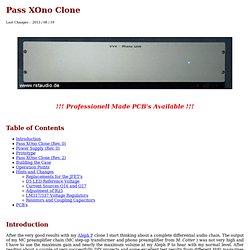 Building an Pass XOno MC/MM-Preamplifier Clone