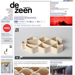 Building Bytes 3D printed bricks by Brian Peters at Dutch Design Week